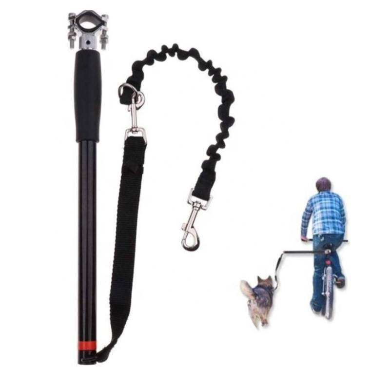 Hot Selling Retractable Bicycle Walk The Dog Leash Handsfree Pet Bike Nylon Leash Exerciser with Bungee Leash