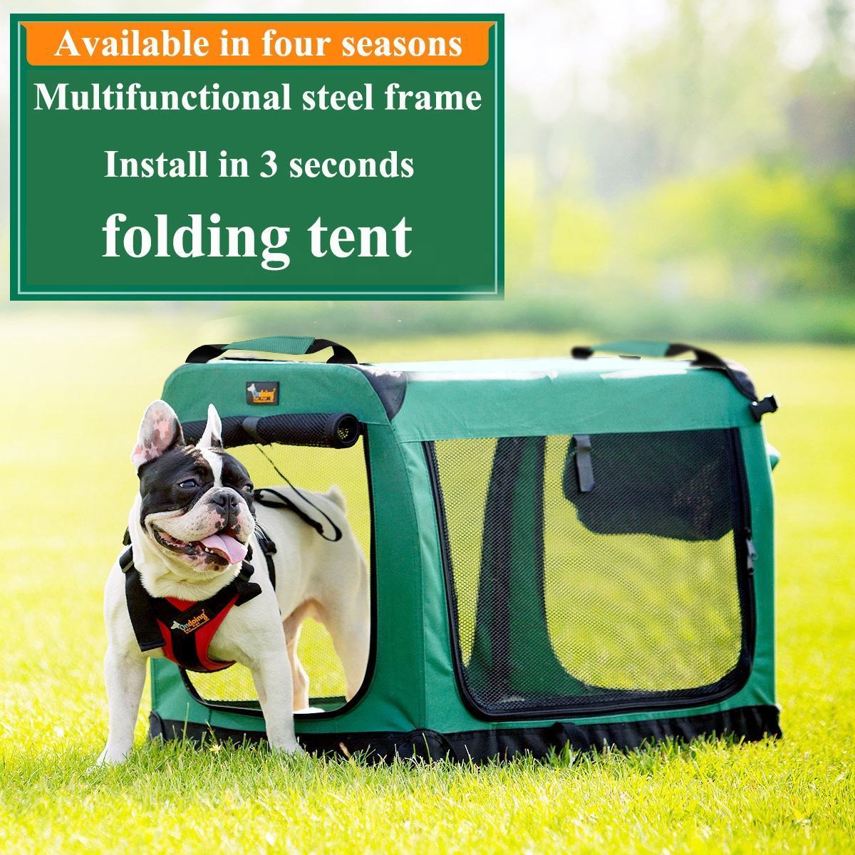 Medium And Large Dog Pet Bags Collapsible Dog Tent Durable Portable Soft Dog Bag Crate Carrier Kennel