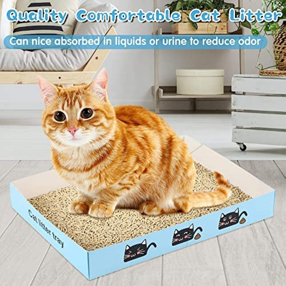 Disposable Paper Foldable Cat Litter Tray  Custom Eco Friendly Biodegradable Portable Paper Travel Cat Toilet Litter Box