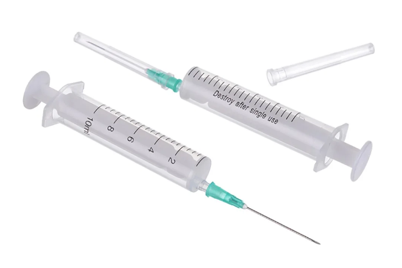 hypodermic syringe without gasket two-part 10ml/20ml