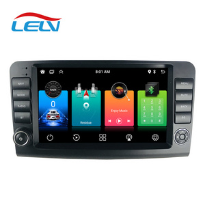 LELV  9" Double Din Car Stereo Radio Carplay Android Auto For Mercedes-benz Ml Series 2005-2011 Gps Wifi Hifi Fm Rds Adh Cam