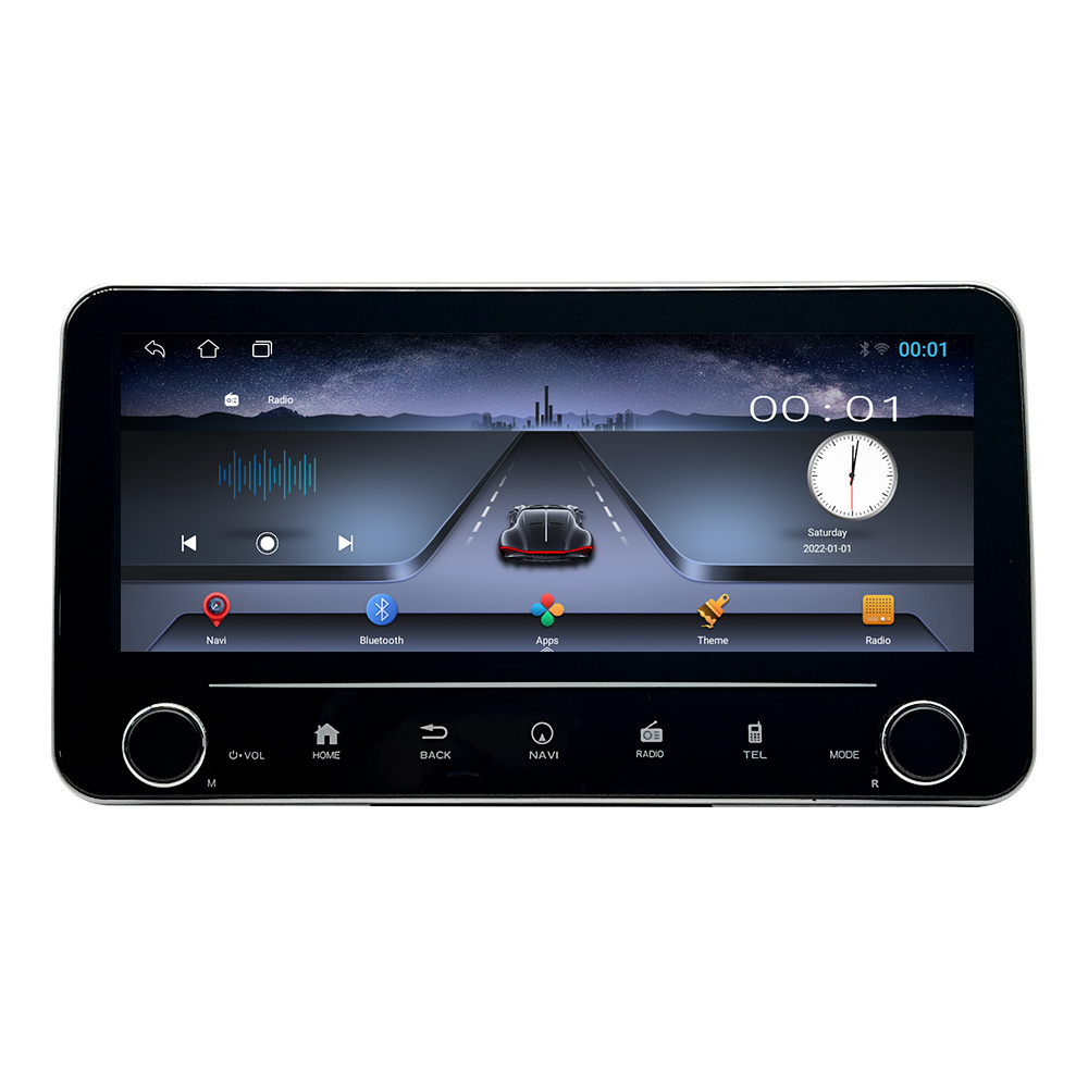 10.25 inch 2.5D screen Android 9.0 universal slim car dvd video radio player with good factory price match 9