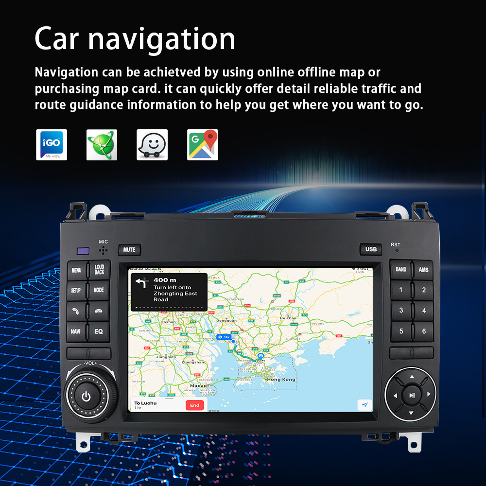 LELV 7inch 2 Din For Mercedes Benz B200 Car Radio Android 13 Audio Gps Navigation Wifi Bt Fm Radio Screen