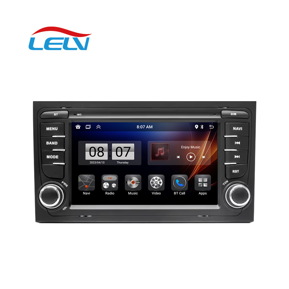 LELV 7 Inch Android13 2+32g Android Car Radio Split Screen Gps Navigation Carplay Fm/am/rds/bt For Audi A4 B6 S4 Rs4