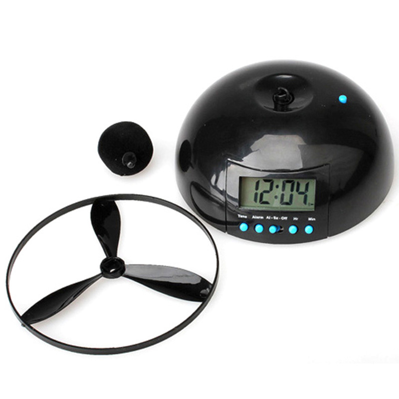 Lelyi Novelty promotional gifts Flying Helicopter Alarm Clock Novel Digital LCD Clock