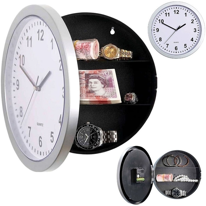 Lelyi Creative Home Security Safe Hidden Secret Storage Wall Clock