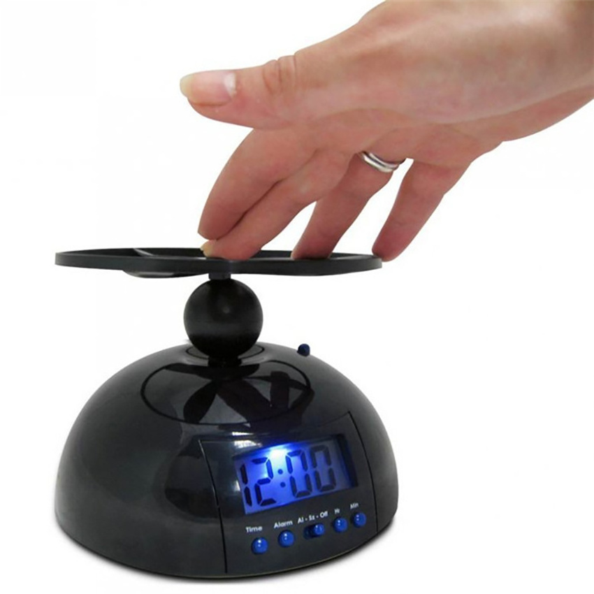 Lelyi Novelty promotional gifts Flying Helicopter Alarm Clock Novel Digital LCD Clock