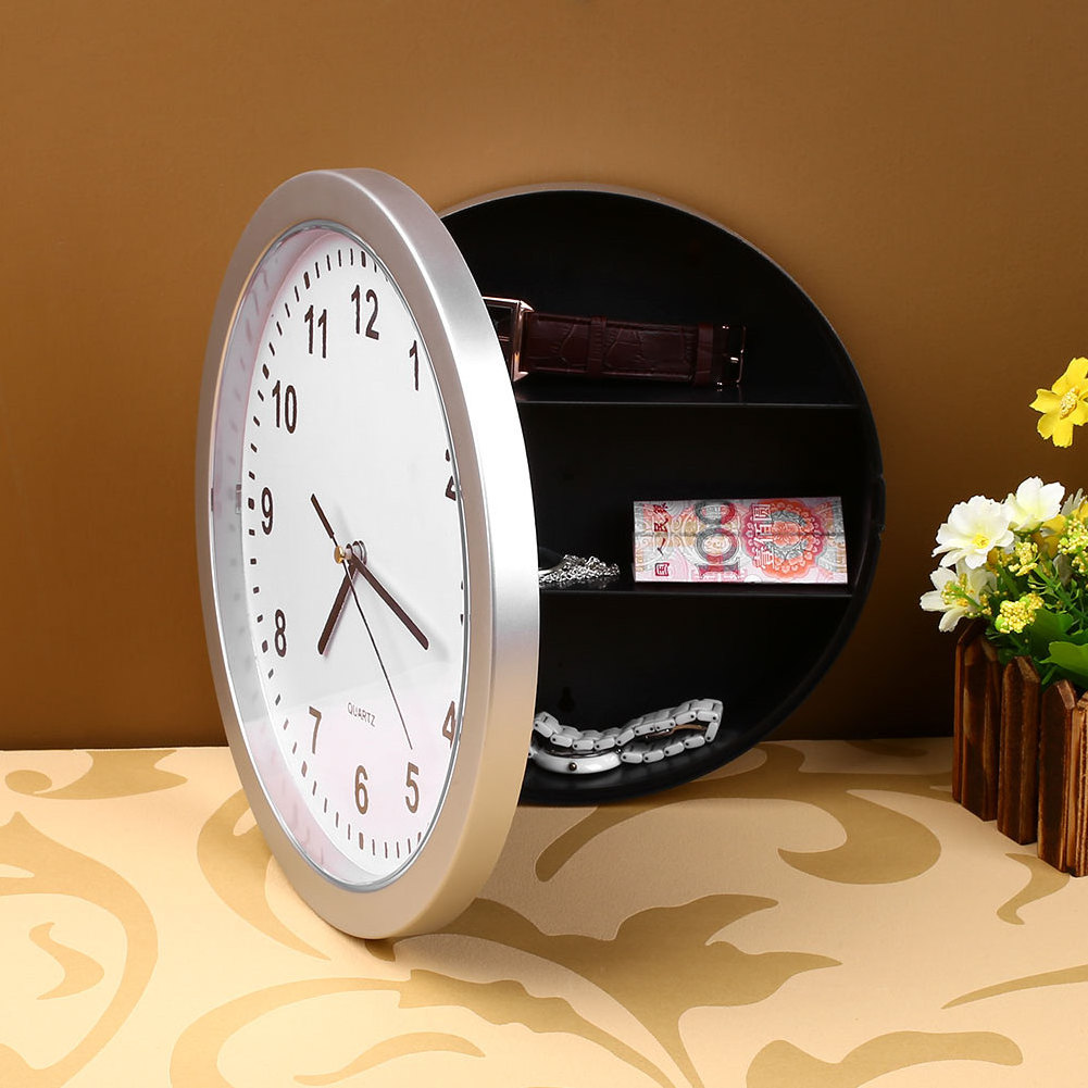 Lelyi Creative Home Security Safe Hidden Secret Storage Wall Clock