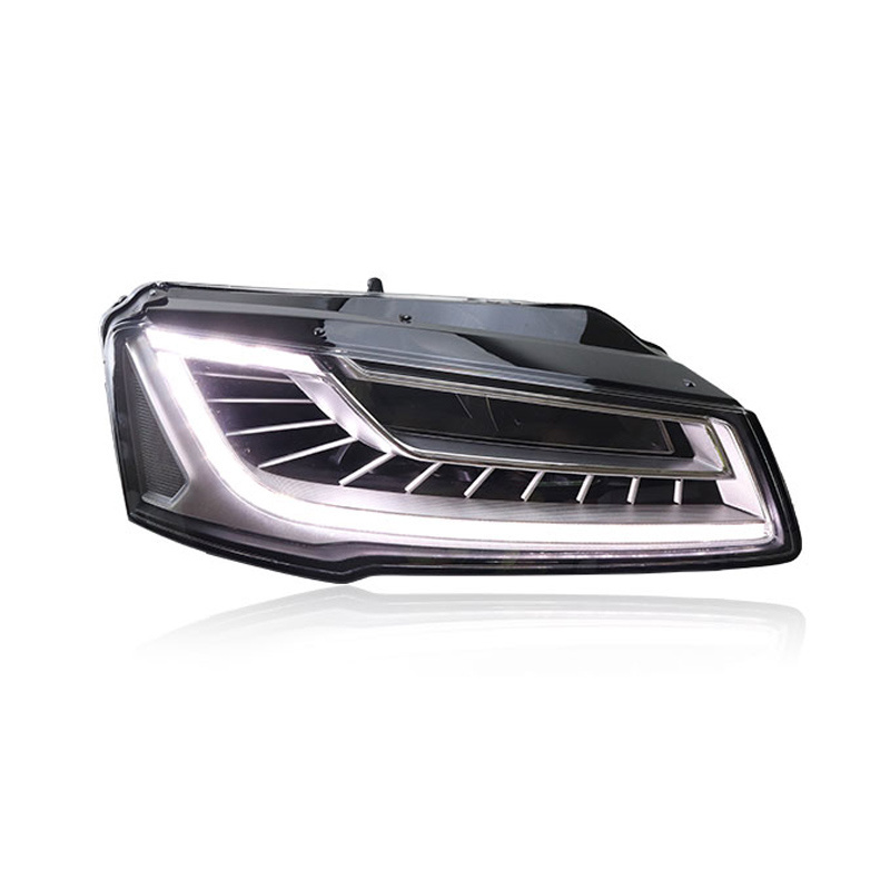 SJC all LED for audi A8 2014-2018 headlight assembly refit with LED daily running light turn light full LED high beam