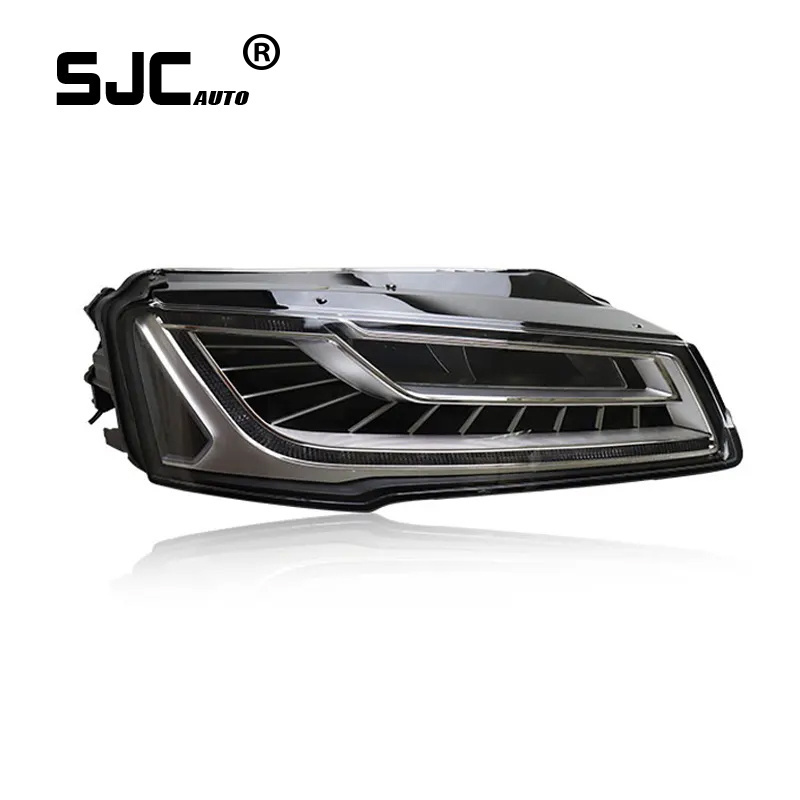 SJC all LED for audi A8 2014-2018 headlight assembly refit with LED daily running light turn light full LED high beam