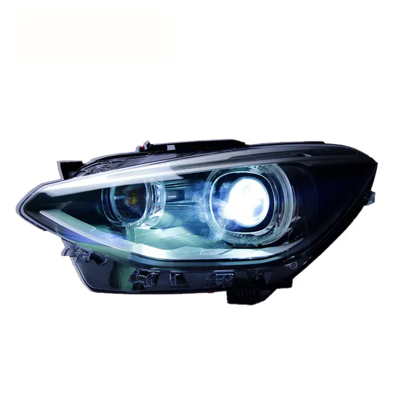 SJC Car Accessories For BMW 1 Series F20 Headlamp Assembly Equipped Angel Eye Daytime Running Lamp Modified Headlight