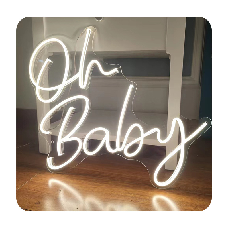 2022 hot selling custom Party Wedding led neon letter decoration factory direct sales wholesale oh baby neon sign