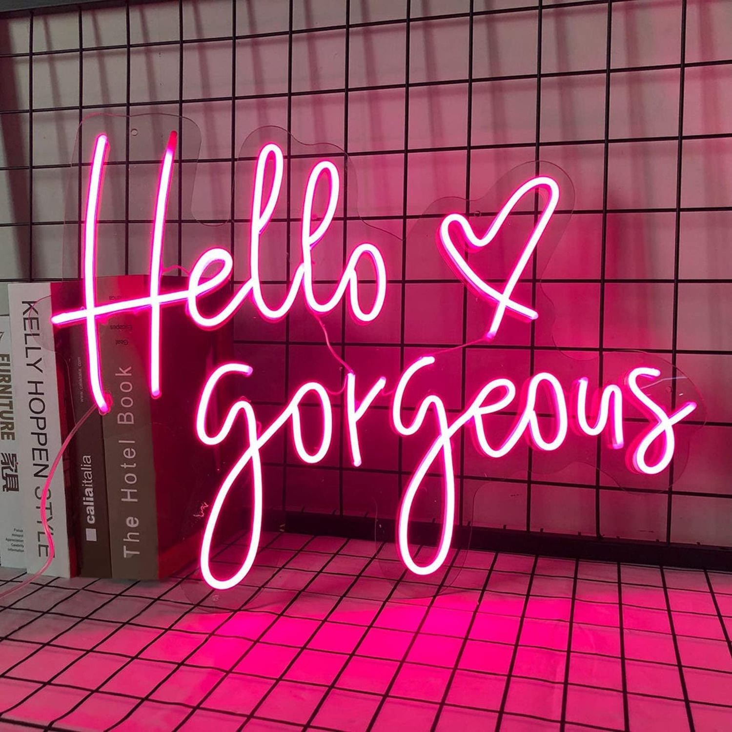 electronic signs waterproof acrylic for bedroom hello gorgeous letters wall outdoor open logo lights customled led neon sign