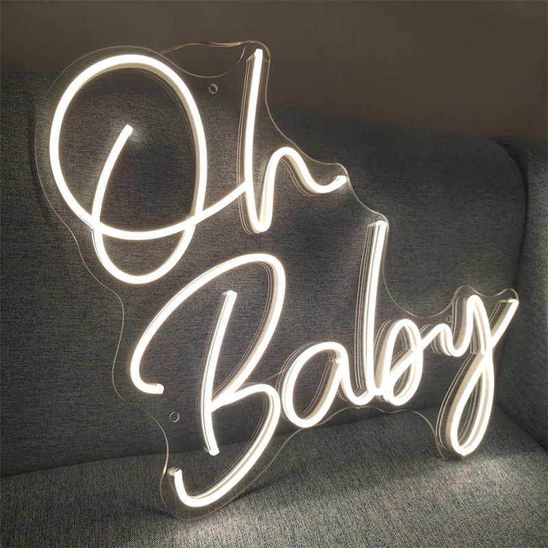 2022 hot selling custom Party Wedding led neon letter decoration factory direct sales wholesale oh baby neon sign