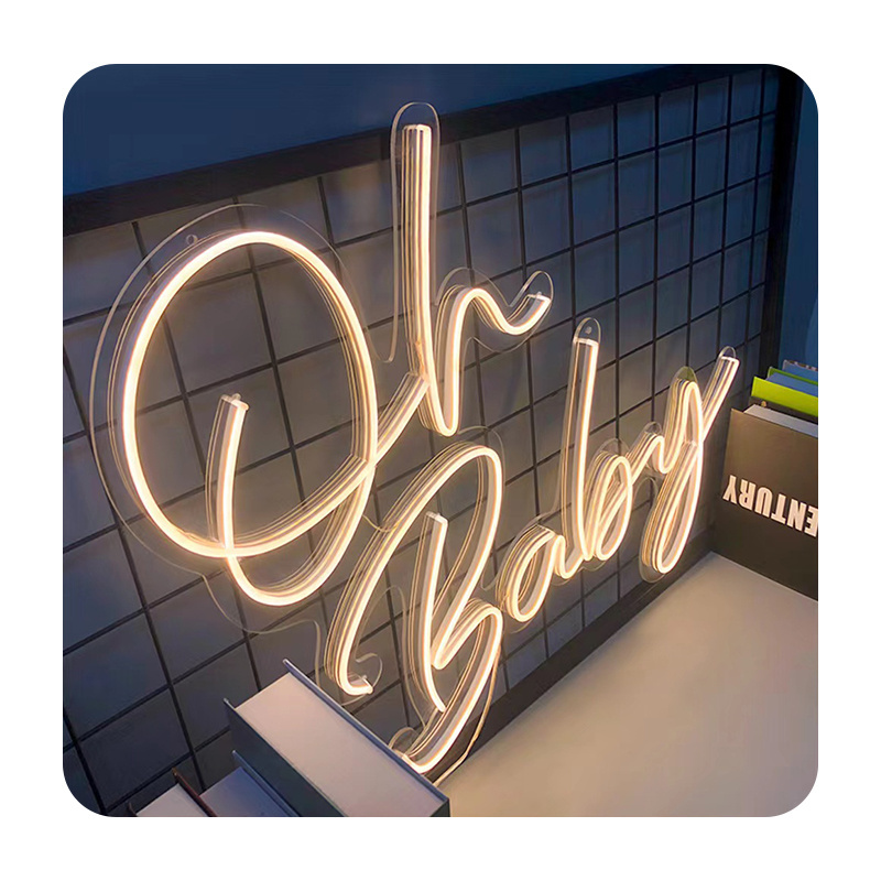 2022 hot selling custom Party Wedding led neon letter decoration factory direct sales wholesale oh baby neon sign