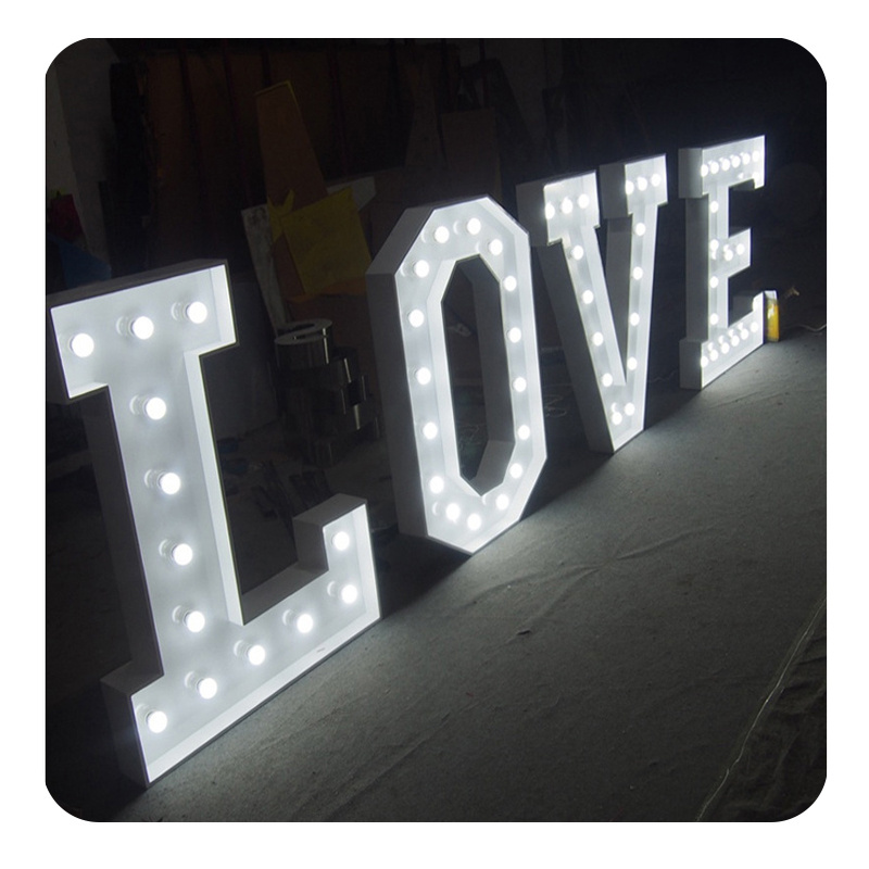 Props Wedding Decor Marry Me Lights Marquee Letter 3ft 4ft Big Numbers Giant Light Up Letters Led Marquee Alphabet Love Letters