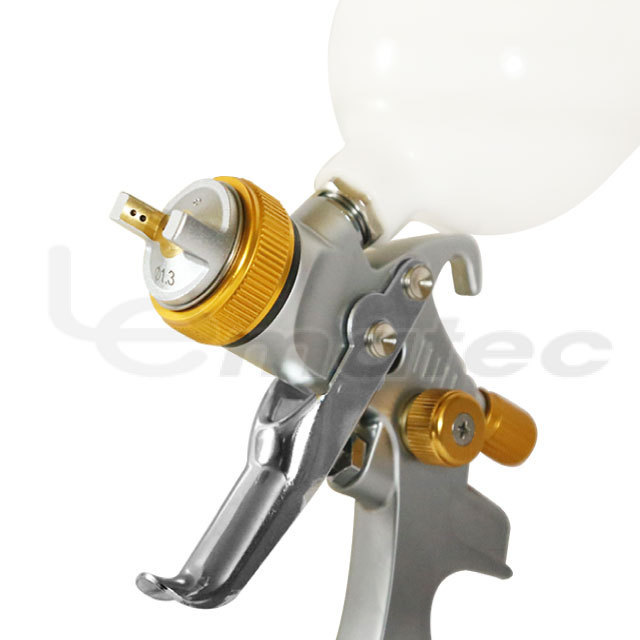 LEMATEC Professional HVLP Spray Gun Paint Air Spray Gun Gravity Feed Auto Pneumatic Tools 600 Ml Aluminum TW 20 - 50psi 10