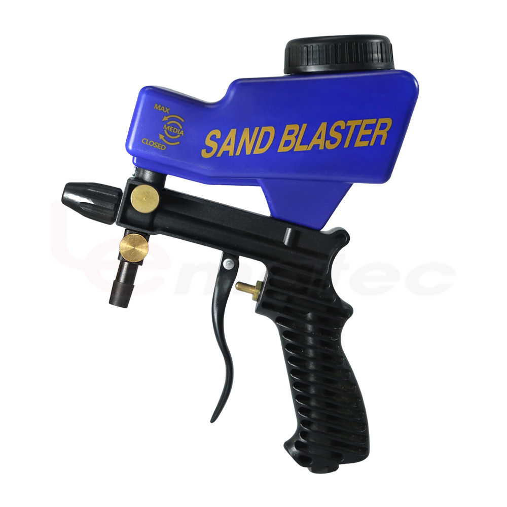 LEMATEC Sandblasting gun sand blasting gun With Siphon Gravity Feed for remove dust oil paint air sandblaster Taiwan Tool