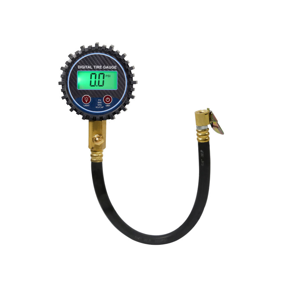 LEMATEC Digital Tire Pressure Gauge With Air Hose and Deflator Valve