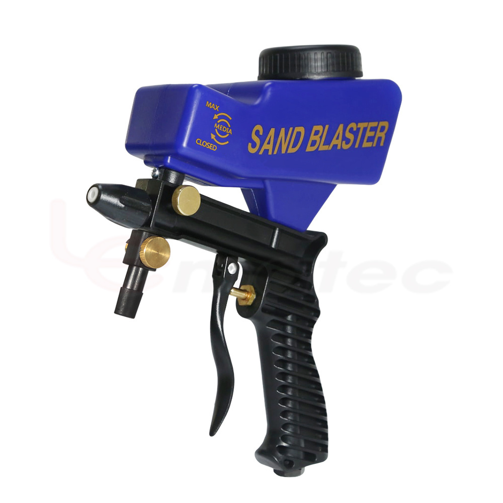 LEMATEC Sandblasting gun sand blasting gun With Siphon Gravity Feed for remove dust oil paint air sandblaster Taiwan Tool