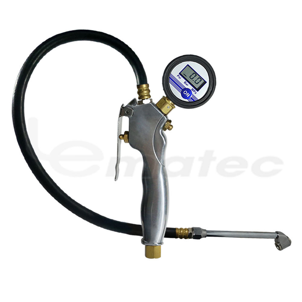 Professional Metal Hand Grip Air Gun Digital Tire Pressure Gauge Electric Tyre Inflator