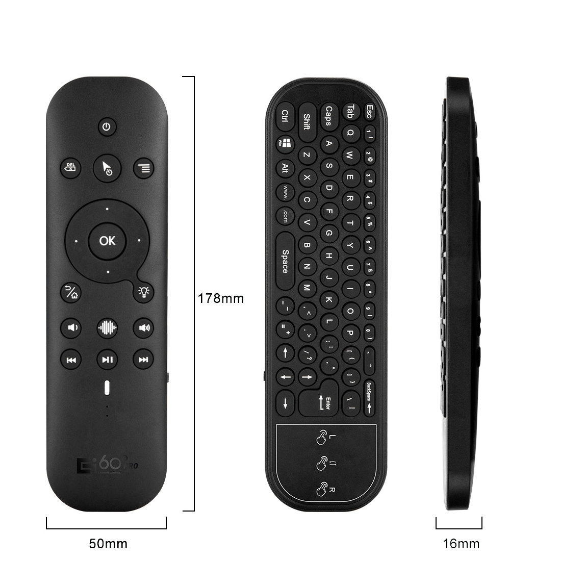 G60S PRO Voice Remote Controller Air Mouse 2.4G Wireless Mini Keyboard Backlit B T5.0 IR 6 Axis Remote Control with Li-Battery