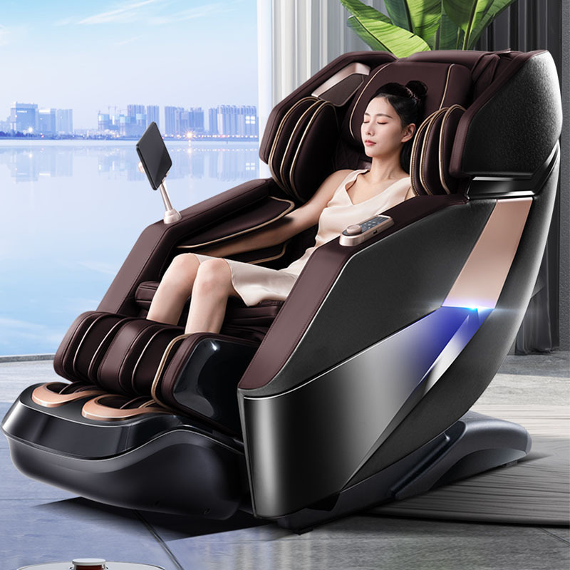 Electric Luxury Style New Models Slim 4d Shoulder Beige Of Black Color Massage Chair Italy