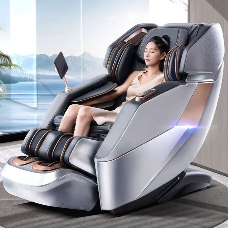 Electric Luxury Style New Models Slim 4d Shoulder Beige Of Black Color Massage Chair Italy