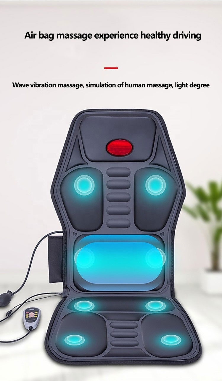 2023 Good Price Korea Electric Massage Mattress Infrared Heating Seat Car Massage Cushion with Heat Vibration