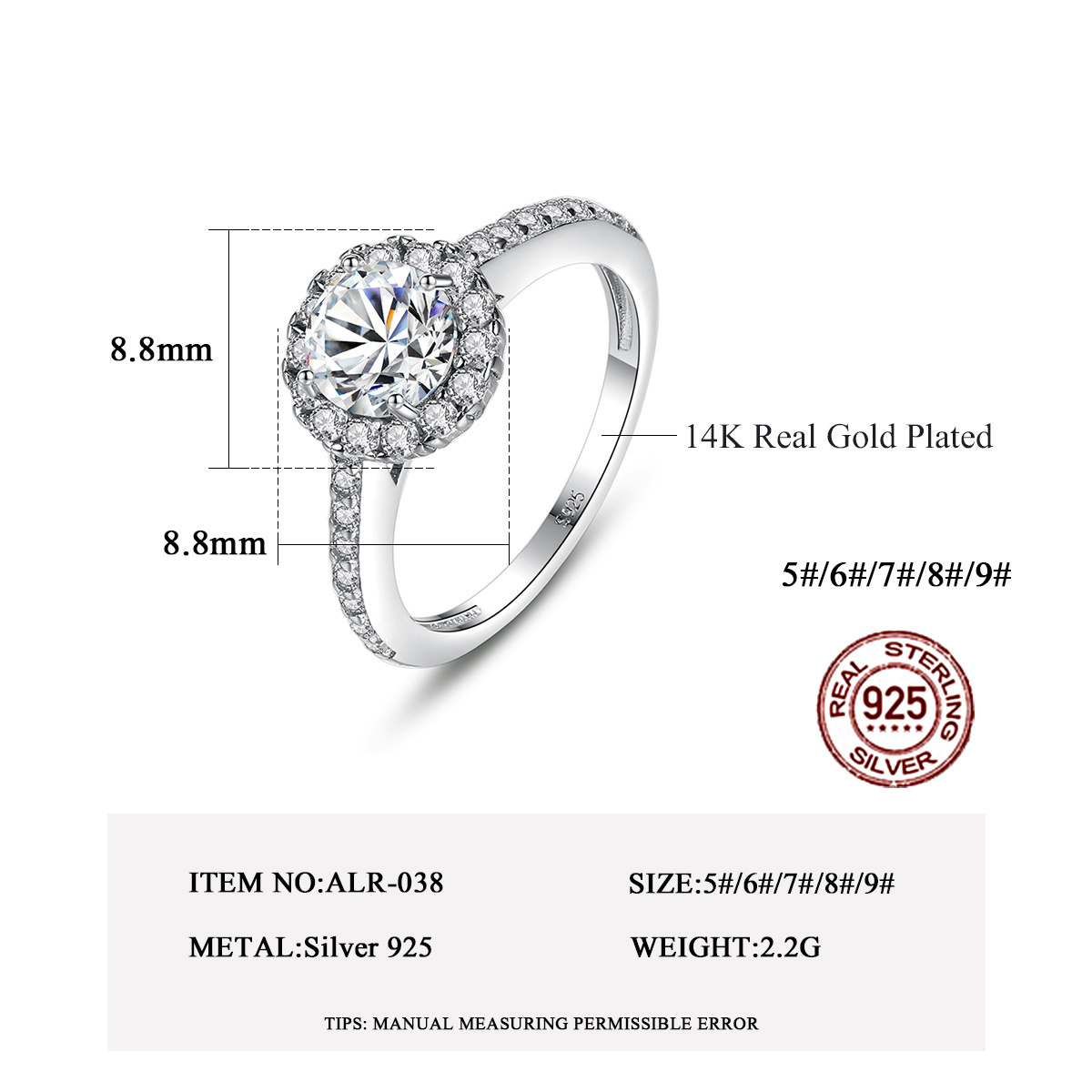 CZCITY Stone S925 High Quality Jewelry Princess Crown Engagement Diamond 925 Ring Woman