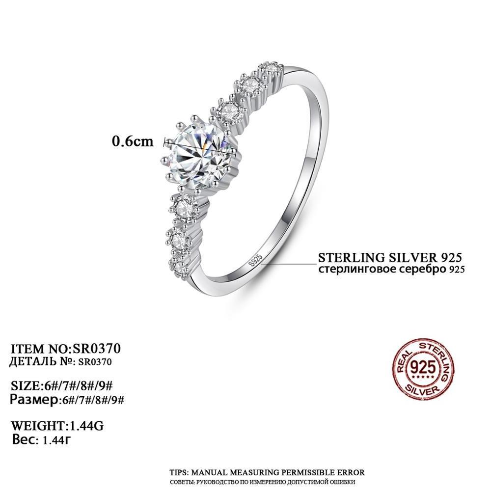 S925 Sterling Jewelry Rhodium Plated Diamond Hot Stackable Ring for Women Wedding Korean Style Wholesale Silver Ring