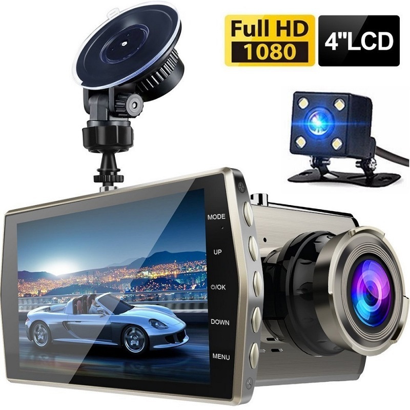 New GPS Video Recorder Dash Cam 4K Rear View Camera  car black box  Front and Rear Wifi DVR G Sensor Loop Recording DVR