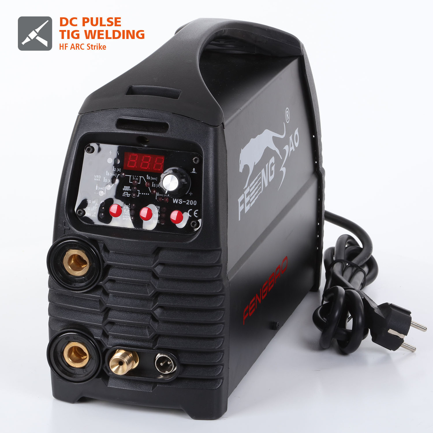 Decapower DC single phase TIG Pulse 3 in 1 200AMP TIG Welder 220V for stainless steel