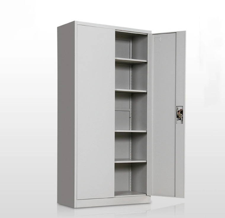 LEMI High Quality Two Swing  Doors Filing Cabinet Steel Cupboard With Adjustable Shelves Modern Office Furniture