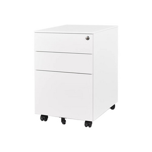 2024 Hot Sale Modern Design 3 Drawer Metal Office Furniture A4 File White Movable Cabinet Steel Mobile Pedestal