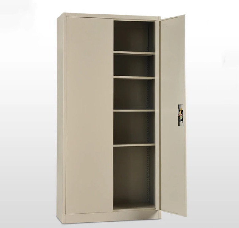 LEMI High Quality Two Swing  Doors Filing Cabinet Steel Cupboard With Adjustable Shelves Modern Office Furniture