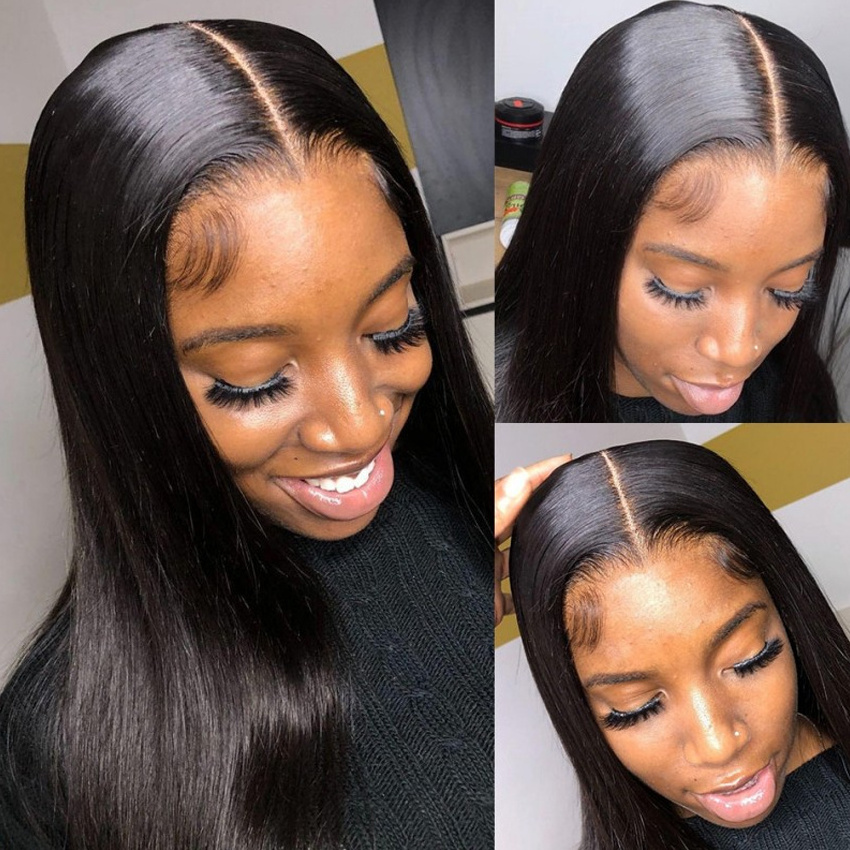 Lemoda Wholesale 280% 13x4 13x6 Lace Frontal Wig 40 Inch Brazilian Virgin Straight Human Hair Lace Front Wigs For Black Women