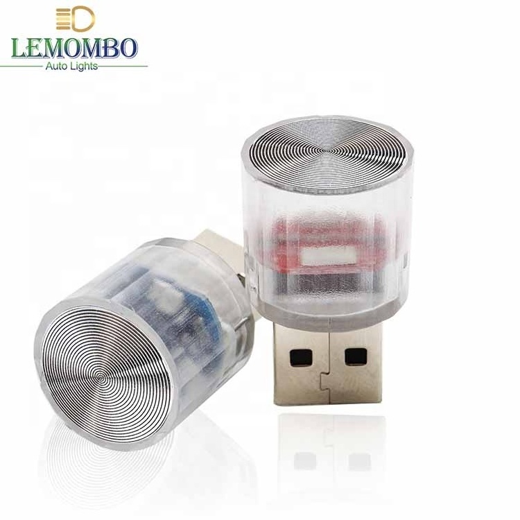 LED Ambient Light USB Car Atmosphere Light Bulb Mini RGB Auto Interior Light Neon Ambient Lamps  Decorative Lamp