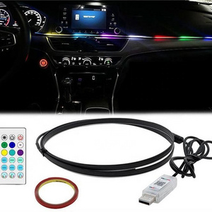 New Car Interior Symphony Chasing RGB LED Acrylic Strip Lights Decoration Neon Atmosphere APP Control hidden style Ambient lamp