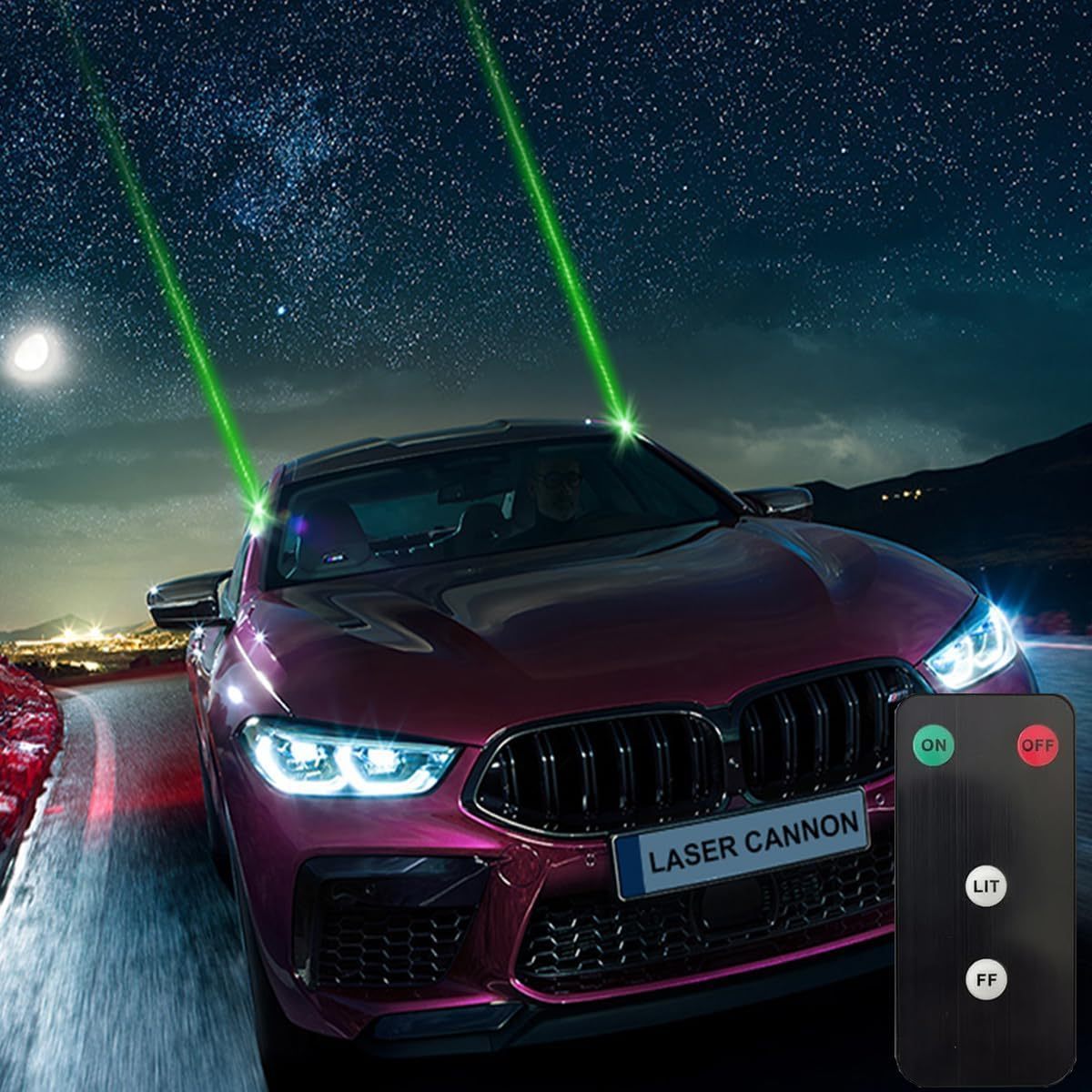 Vehicle Remote Pilot Laser Light with Remote Control Strobe Lights for Truck Car Vehicle Emergency Beacon Hazard Warning Light