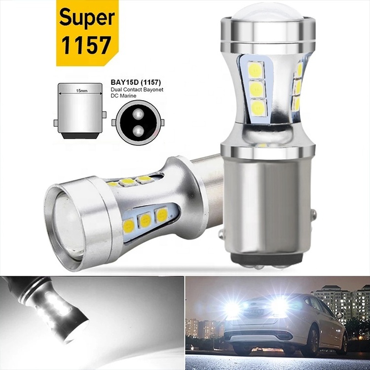 Car turn signal light LED brake bulb 3030 18SMD S25 1156 BA15S  BAU15S 1157 BAY15D T20 7443 Canbus reverse tail lamp