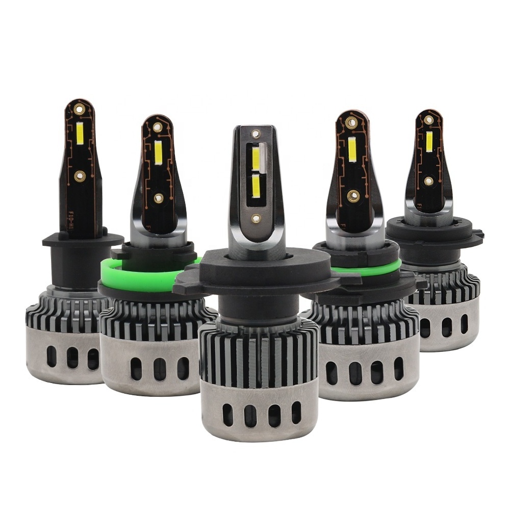 Super Bright Mini F10 LED Car Headlight Bulb H1 H3 H4 H7 H11 9005 9006 canbus kit Auto Lighting System Fan cooling xenon light