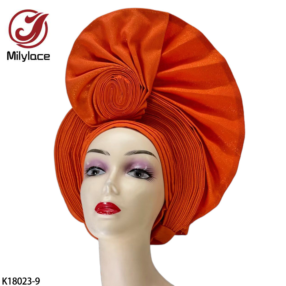 New Arrival Nigerian Women Gele African Flower Muslim Turban Head Wraps Head Ties