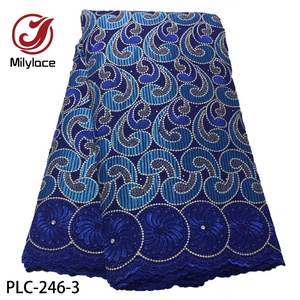 Nigerian Wholesale Dubai Women Dress Swiss Cotton Embroidery Voile Lace for Wedding