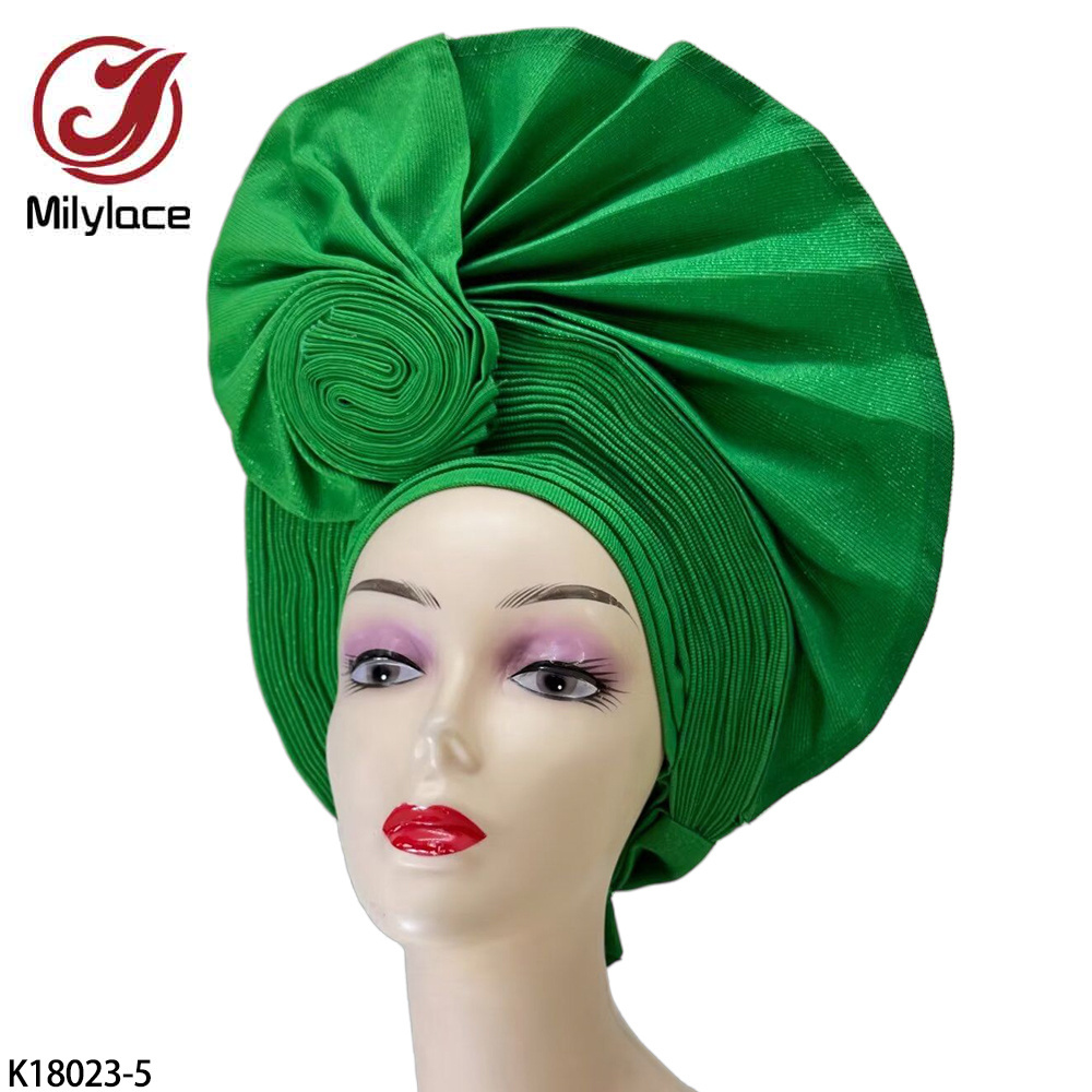 New Arrival Nigerian Women Gele African Flower Muslim Turban Head Wraps Head Ties