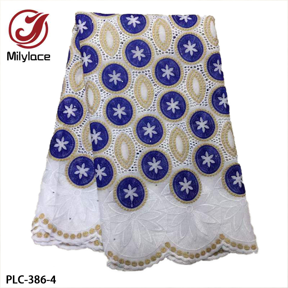 2021 Beautiful Dress Material African Embroidery 100% Cotton  Swiss Voile Dry Lace Fabric