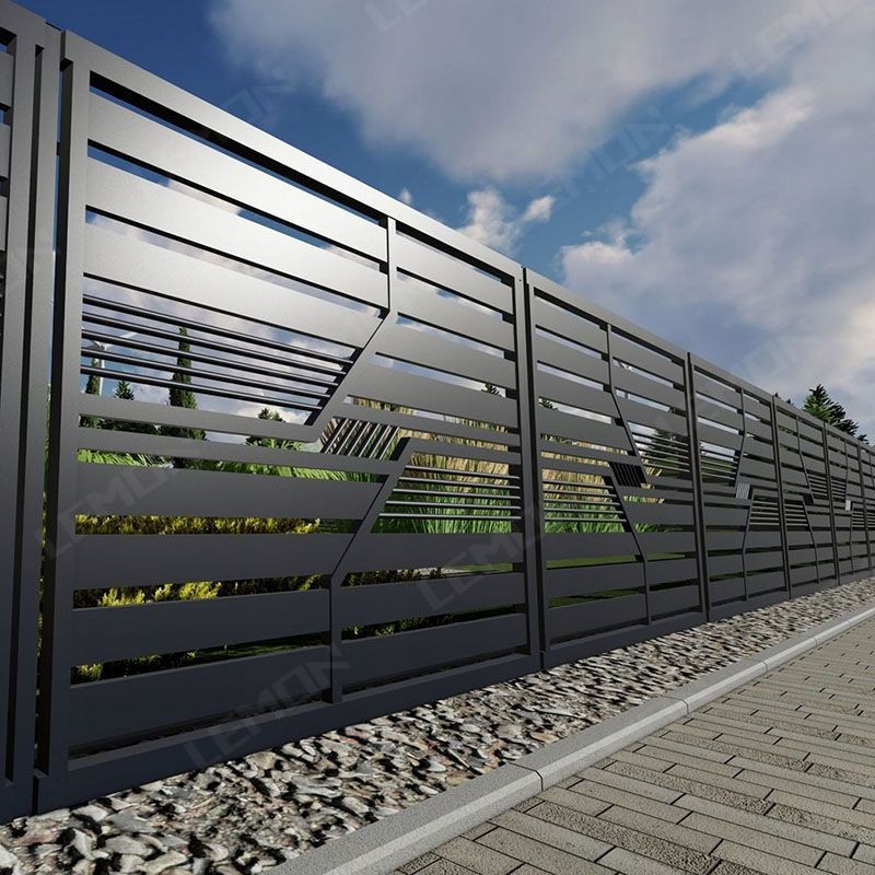 Modern Design House Backyard Balcony Safety Balustrade Security Pool Privacy Metal Garden Aluminum Outdoor Panel Fence