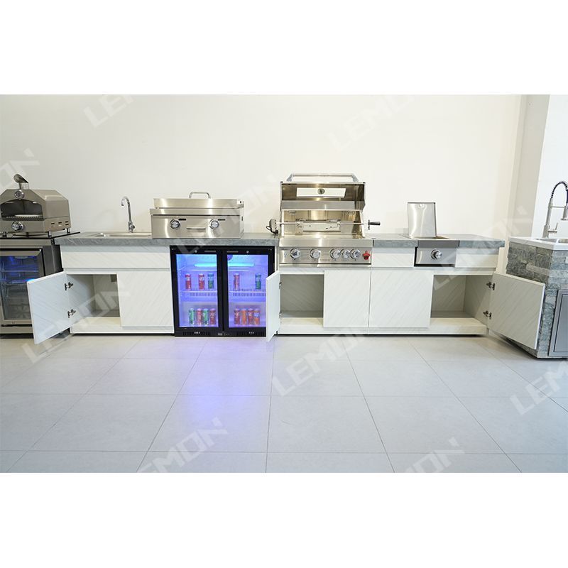 New Model High Quality Outdoor Stainless Steel Kitchen Cabinets Furniture White Kitchen Storage Cabinets