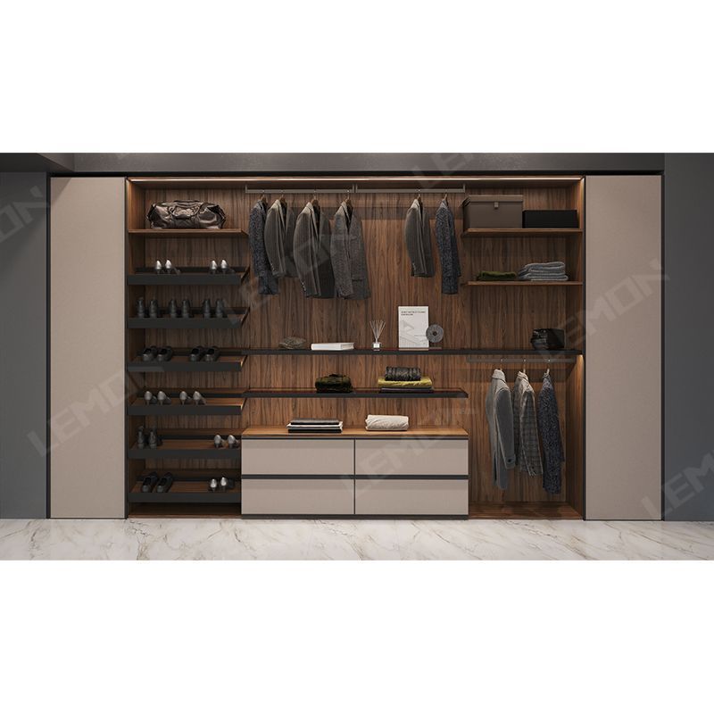 Morden appearance built-in wardrobe with sliding door system design Australian standard