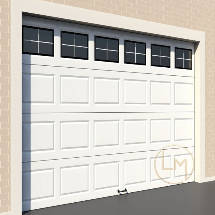 Hot Sale On Line Custom Aluminum Double 4 Panel Electric 9 Ft x 8 Ft 16 x 7 9x7 Garage Door White